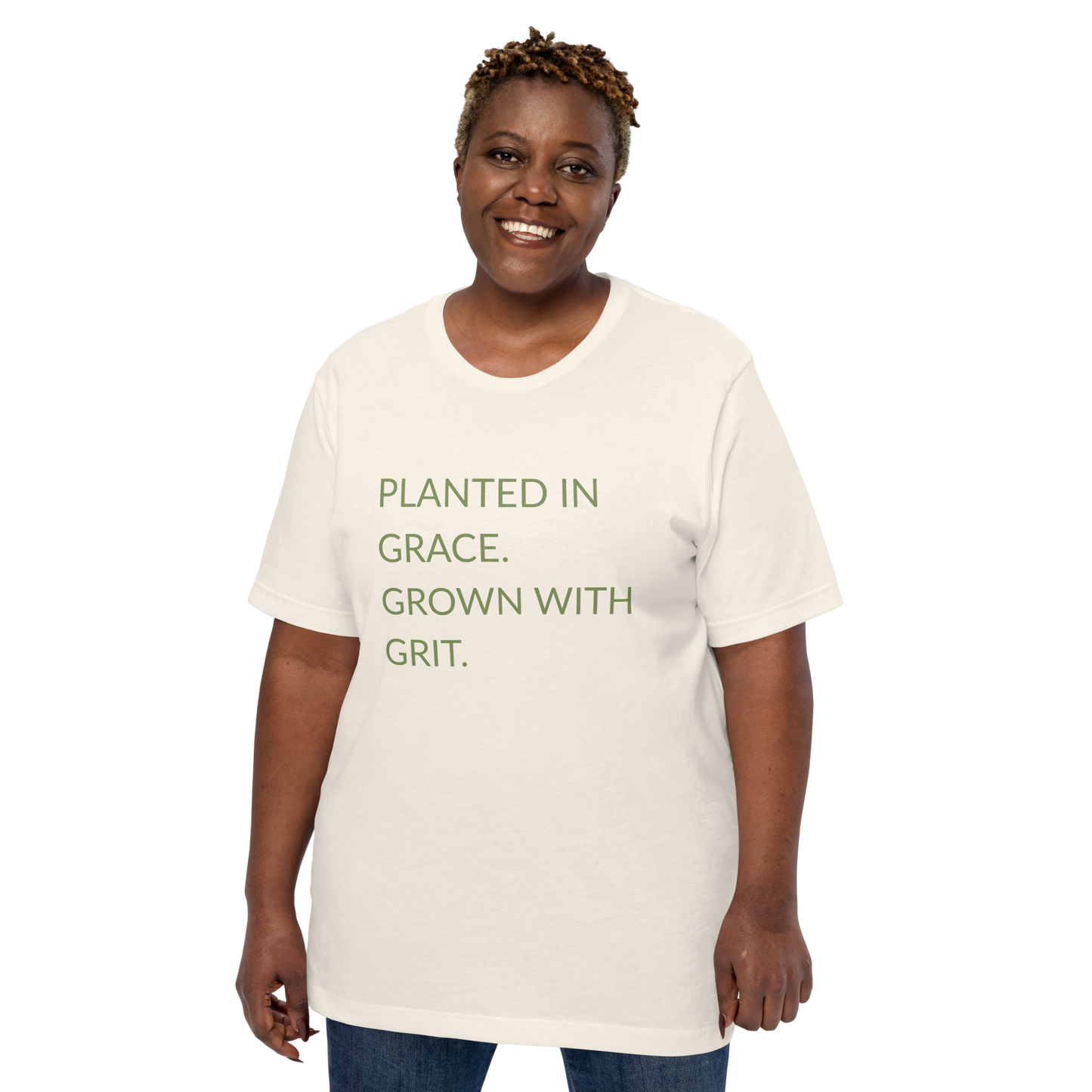Planted in Grace. Grown with Grit. - Faith Tee