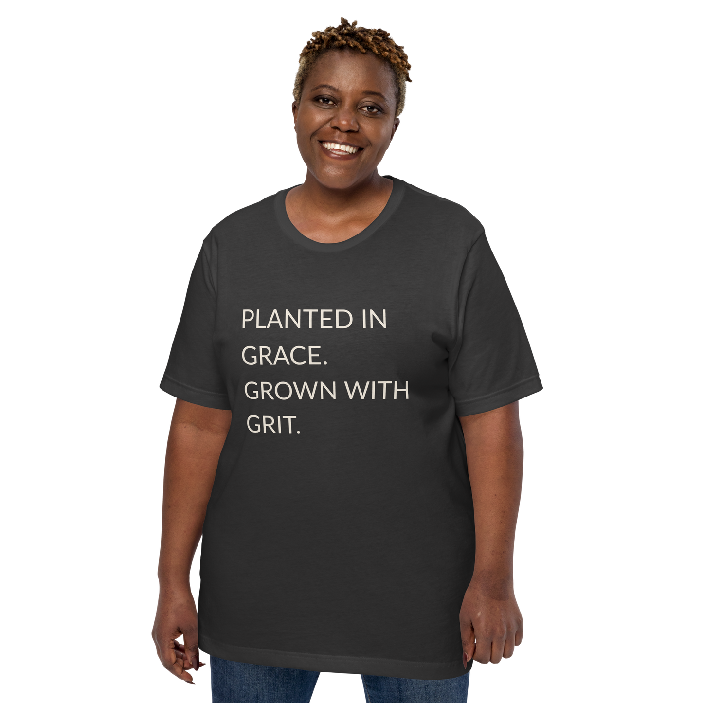 Planted in Grace. Grown with Grit. - Faith Tee