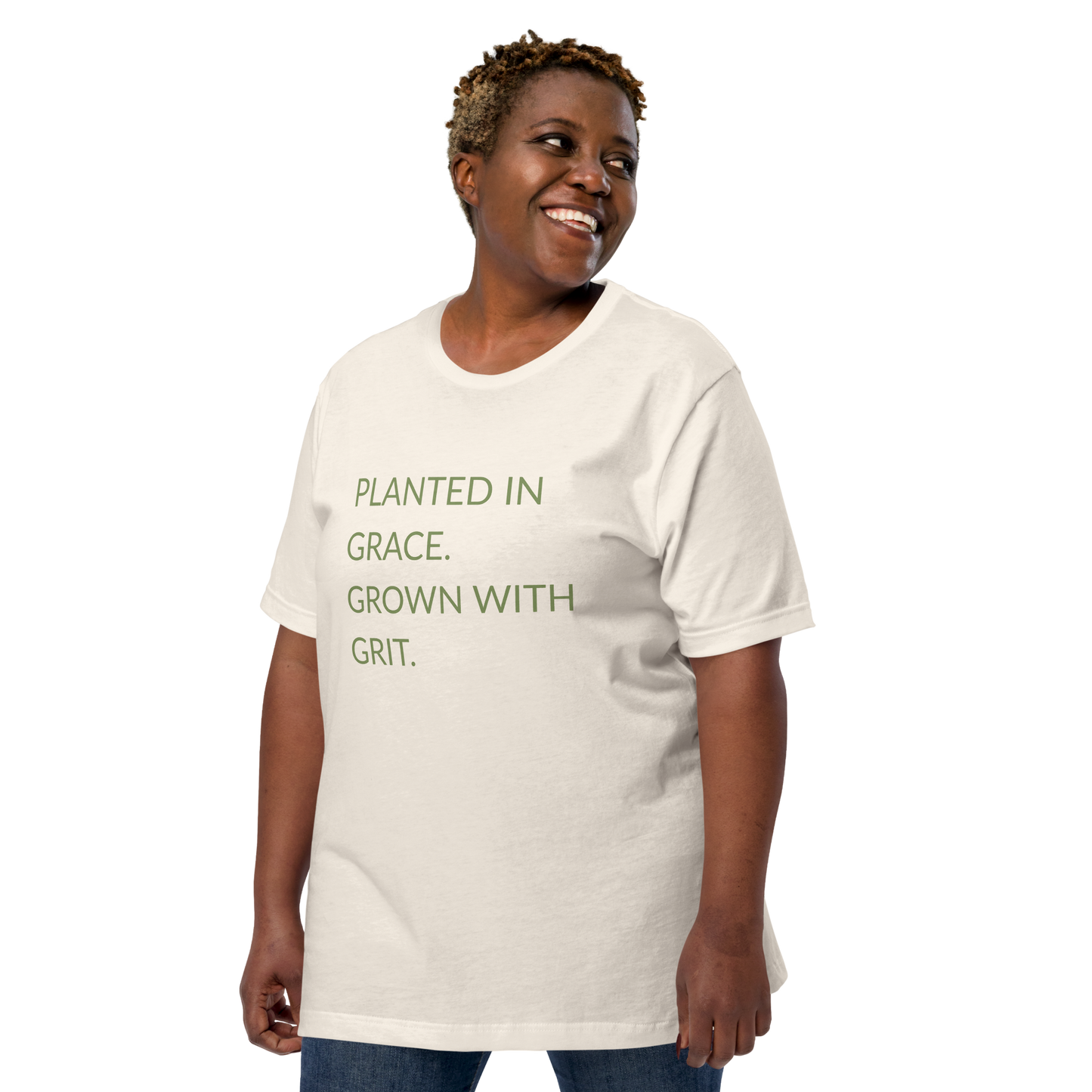 Planted in Grace. Grown with Grit. - Faith Tee